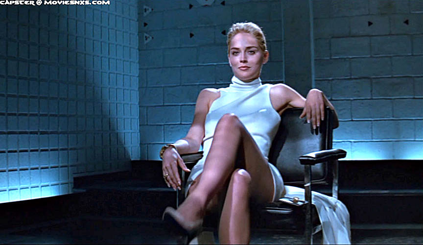 Sharon Stone exposing her pussy upskirt while crossing legs #75393117