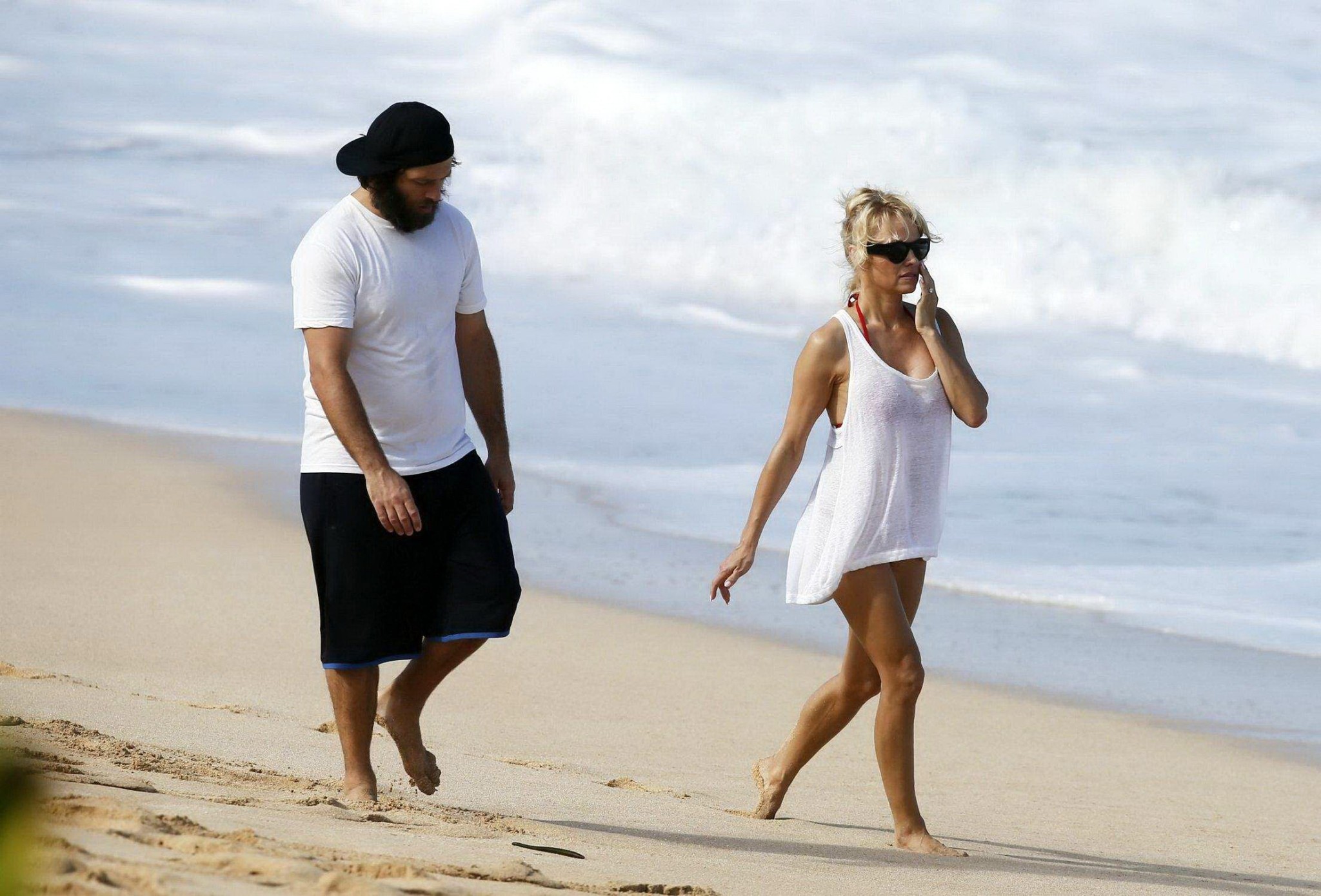 Pamela Anderson showing off her bikini body on a beach in Maui #75177242