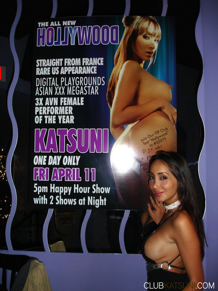 Sexy Asian slut Katsuni gets naked on the strip pole and turns the crowd on #69824482