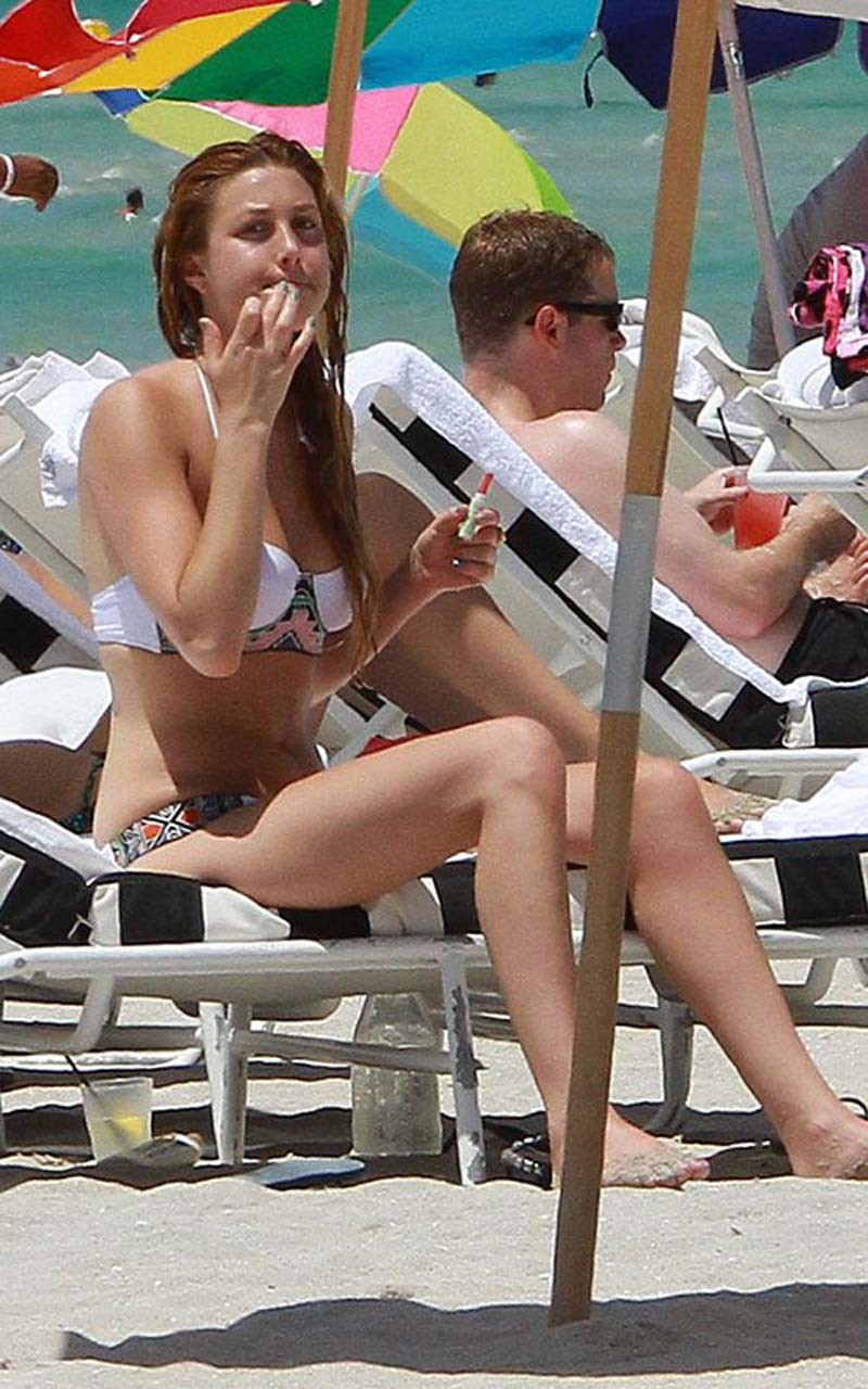 Whitney Port exposing fucking sexy body and hot ass in bikini on beach #75296072