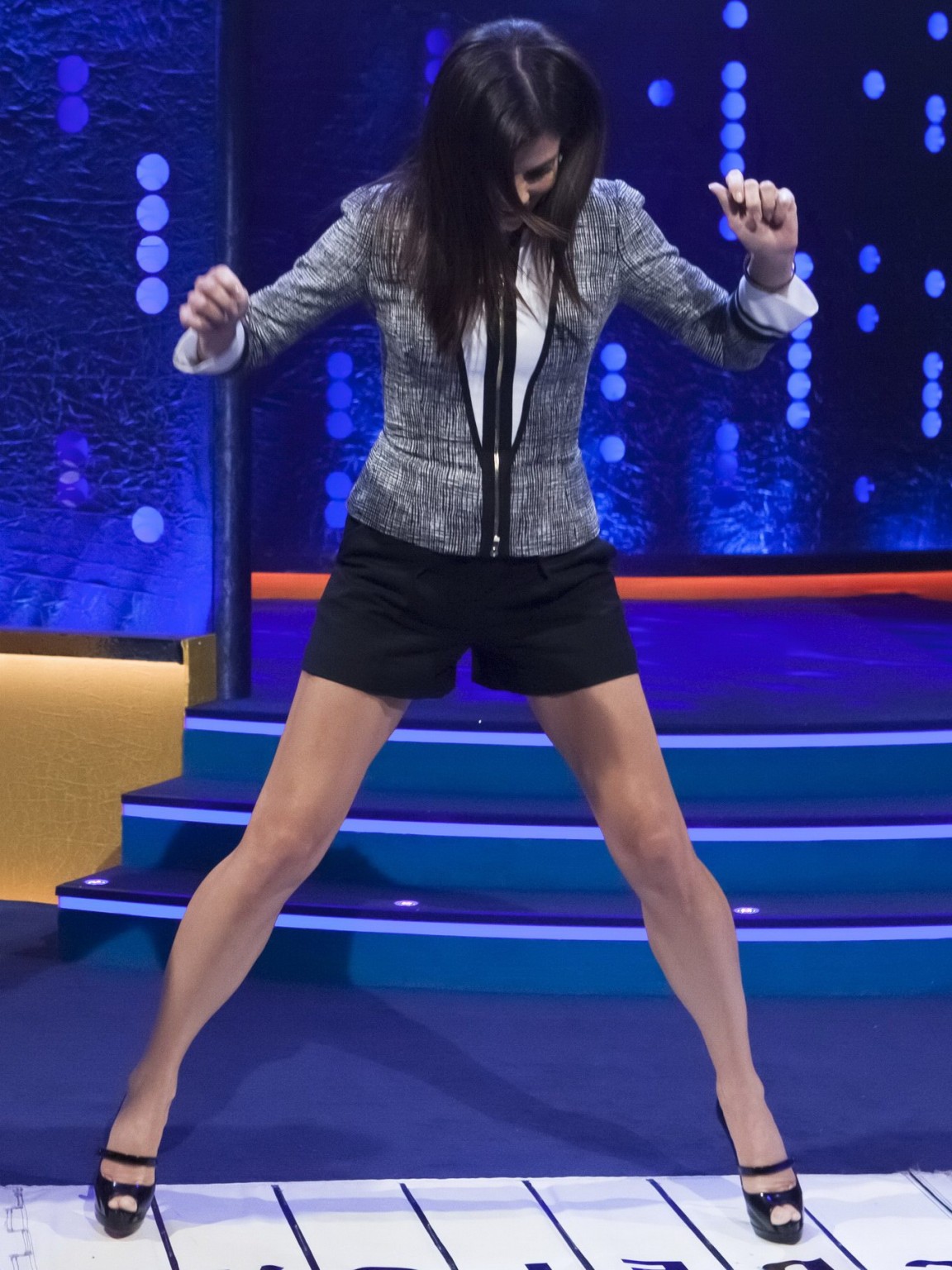 Sandra Bullock leggy wearing a black shorts on 'The Jonathan Ross Show' in Londo #75215889