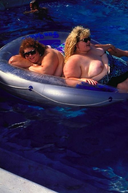 Couple of giant fat whales swimming #75588517