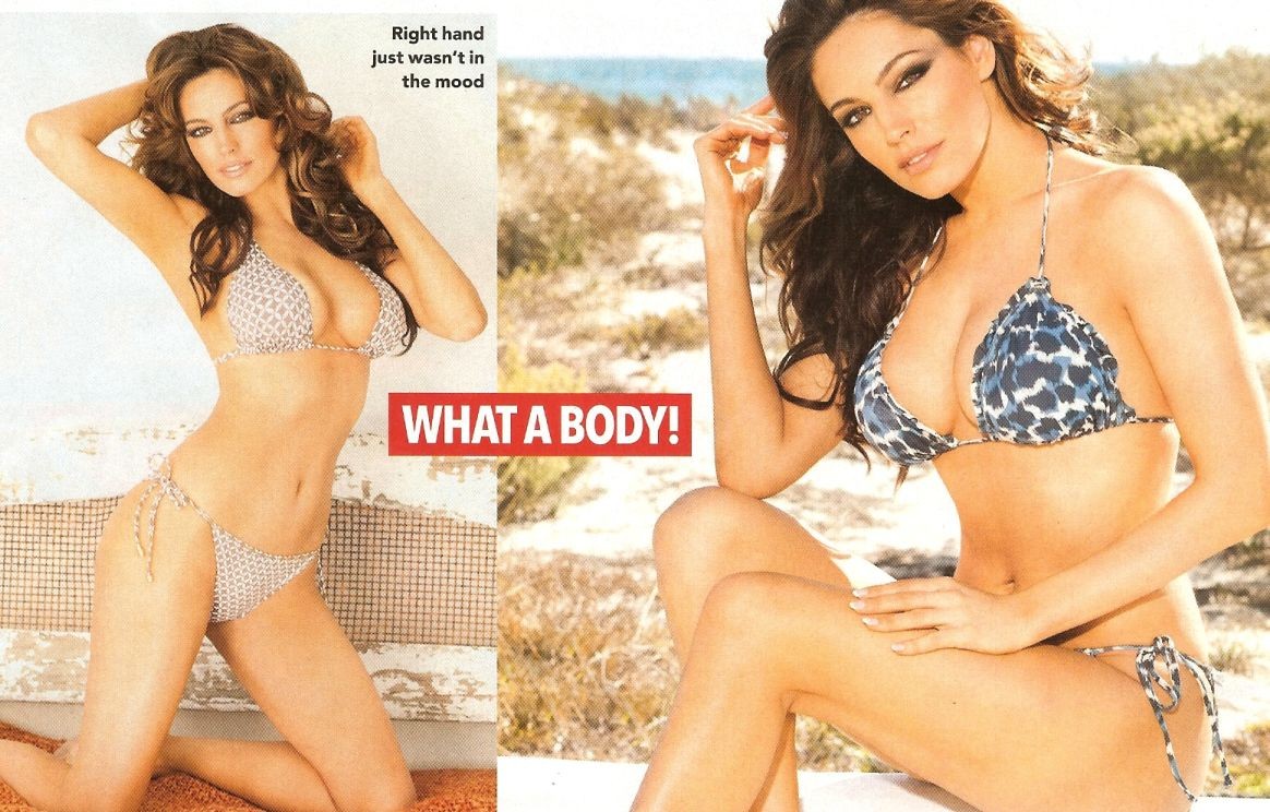 Kelly Brook nude showing off her big naturals in a beach photoshoot #75329437