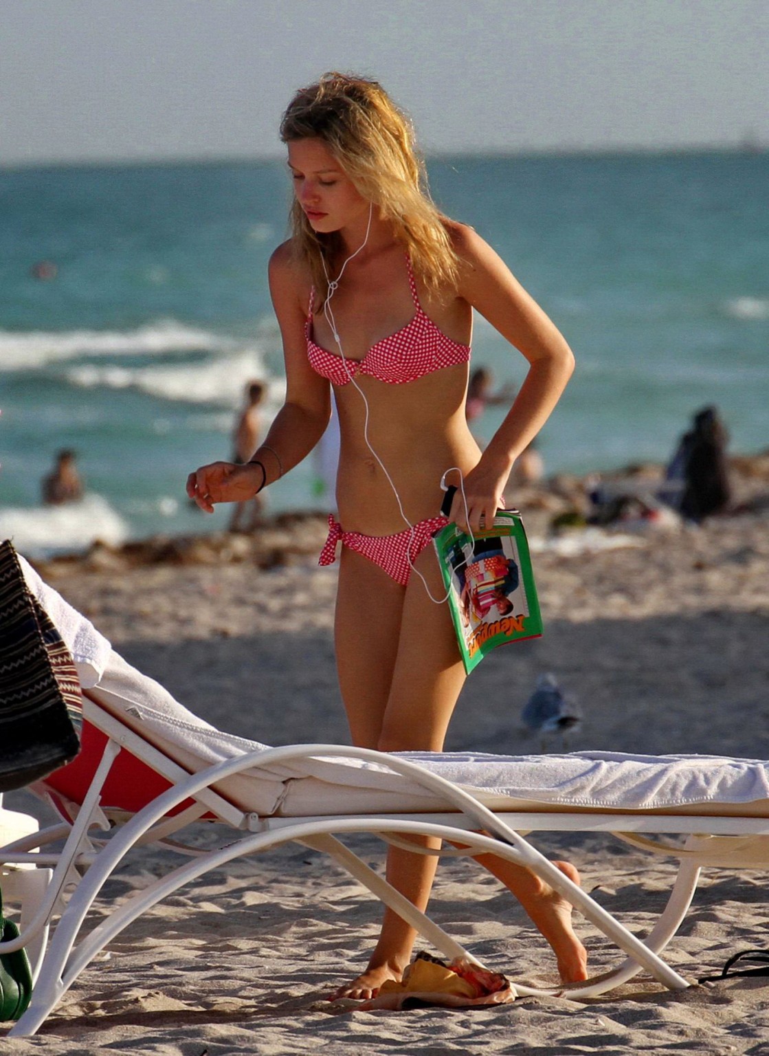 Georgia May Jagger showing off her skinny bikini body on a beach in Miami #75204886