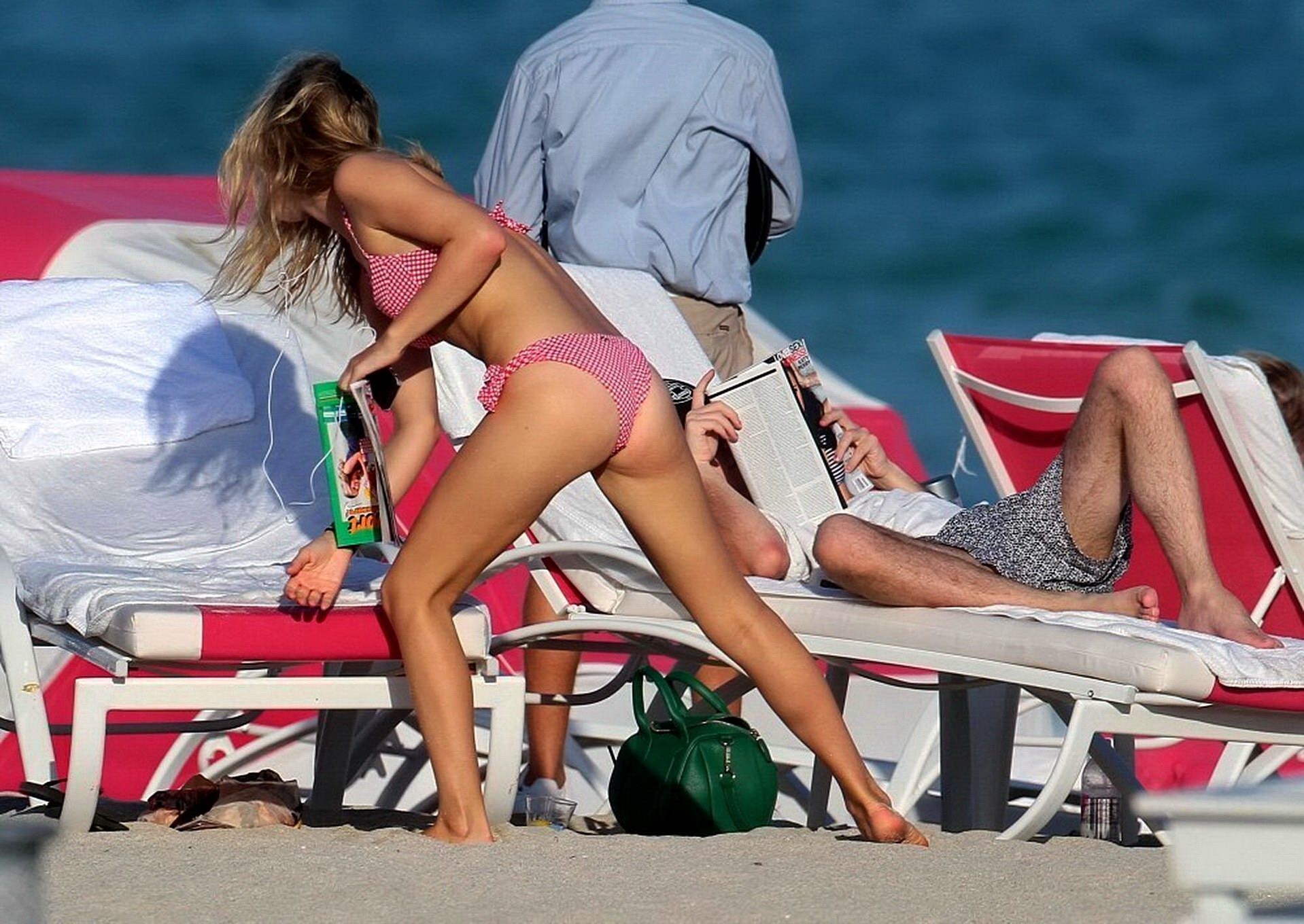 Georgia May Jagger showing off her skinny bikini body on a beach in Miami #75204918