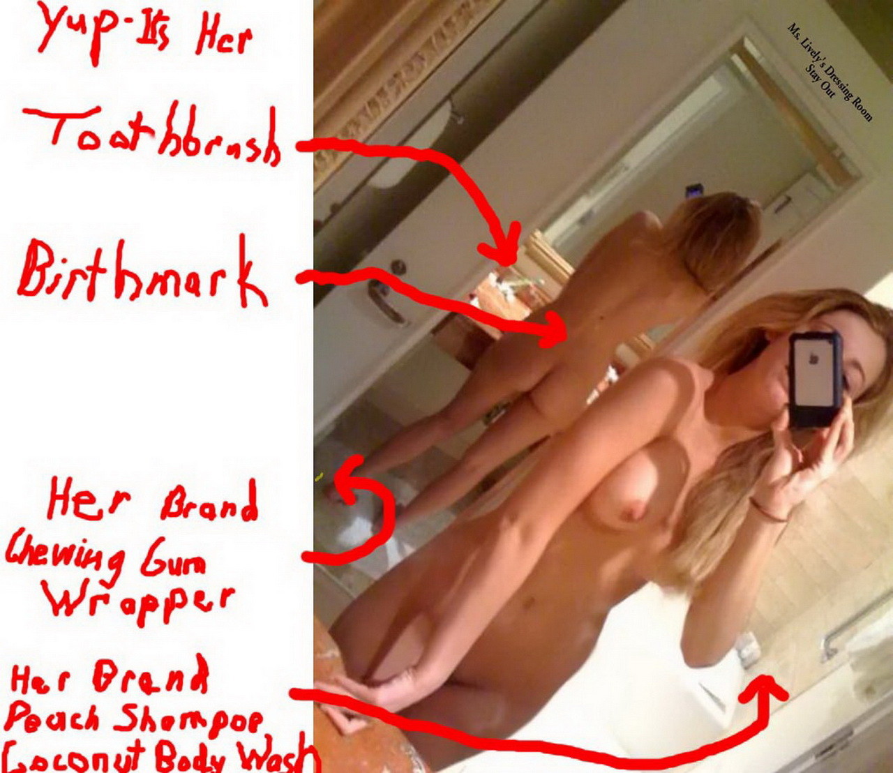 Blake vivace trapelato nudo foto dal suo iphone una prova di autenticità
 #75302071