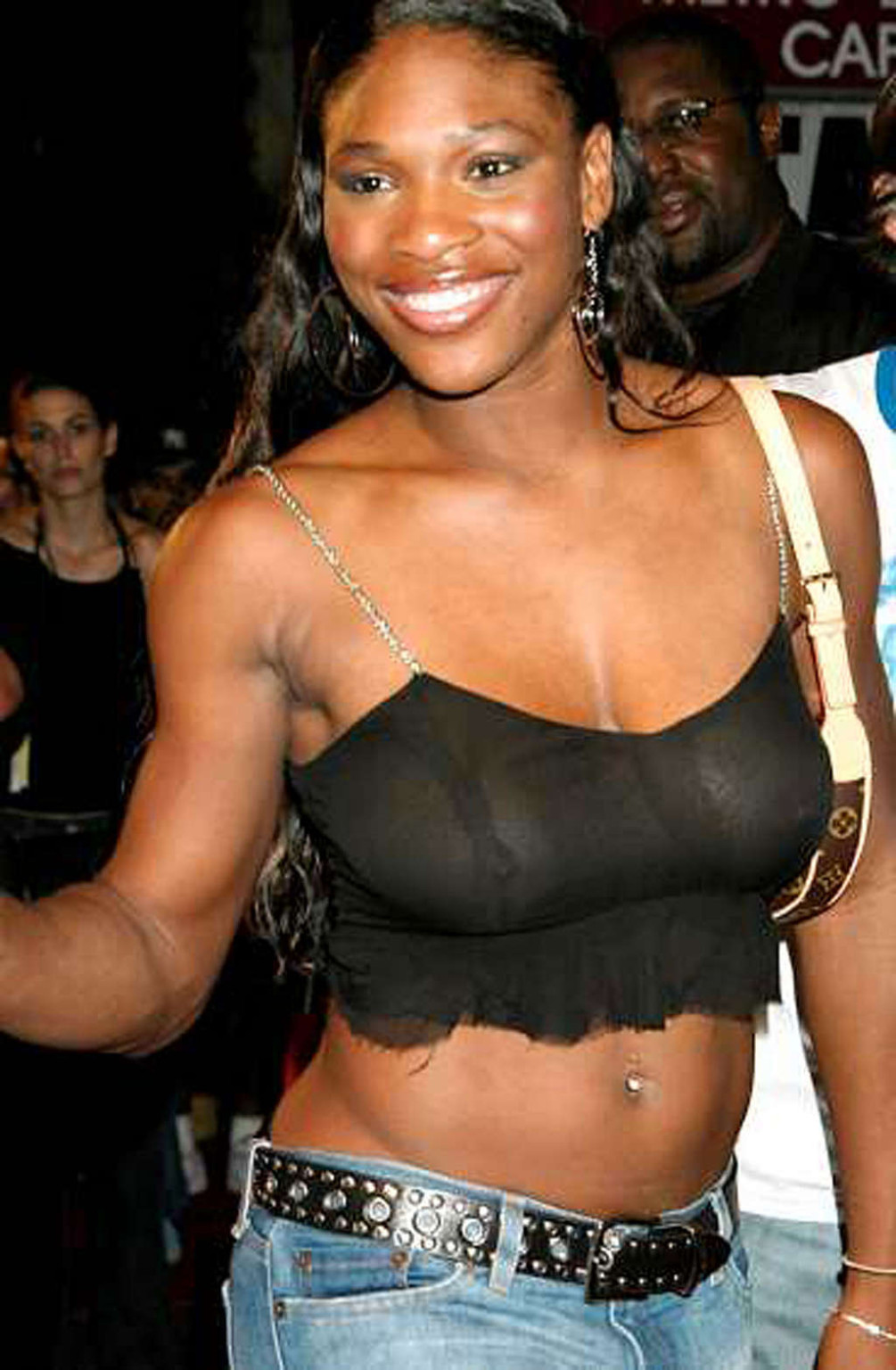 Serena Williams nipple slip and tits exposed in see thru dress #75371190