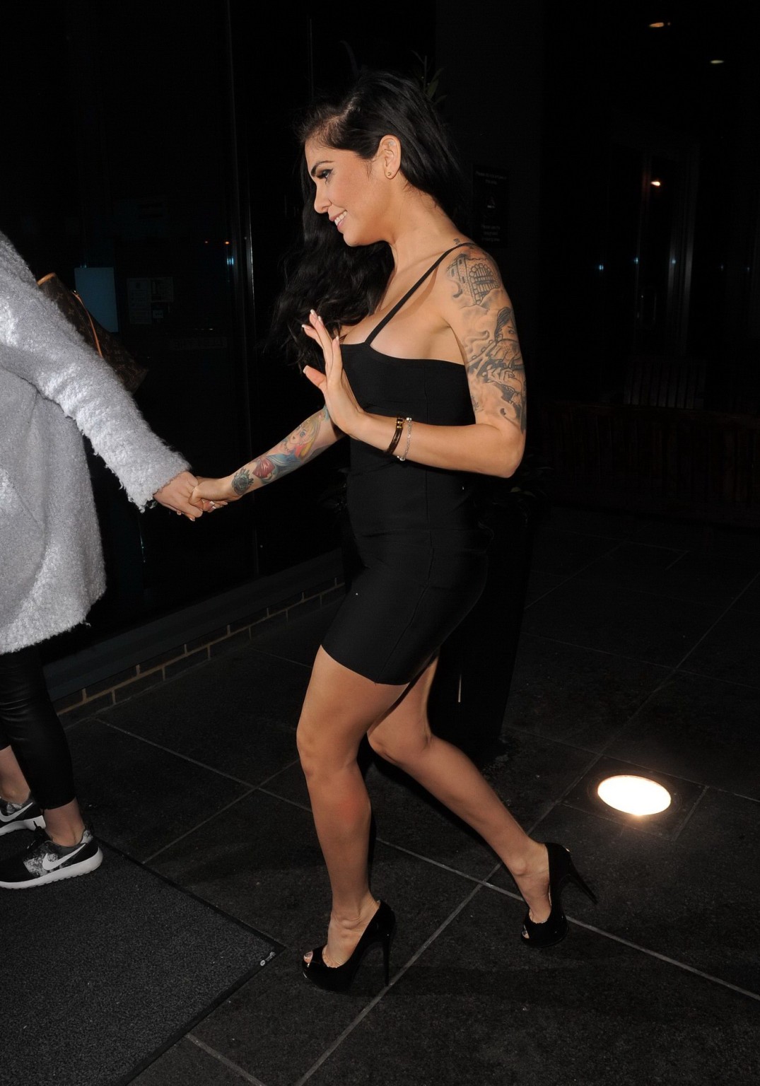 Cami Li showing huge cleavage outside her hotel after a night out in London #75172060