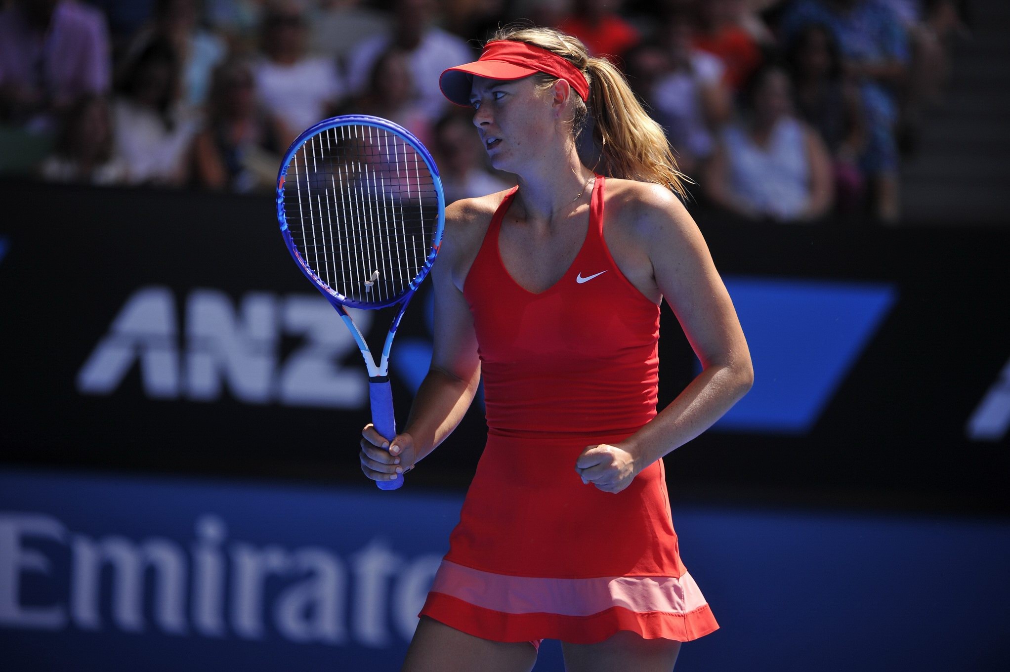 Maria Sharapova exhibe sa culotte lors du match du 2e tour de l'Open d'Australie.
 #75174942