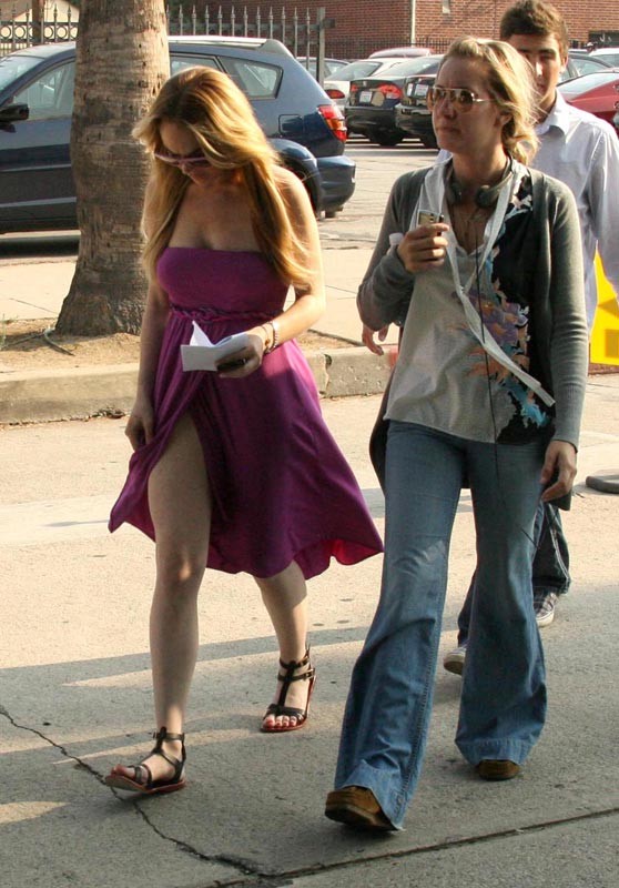Celebrity Linday Lohan looking sexy and showing great legs #75402324