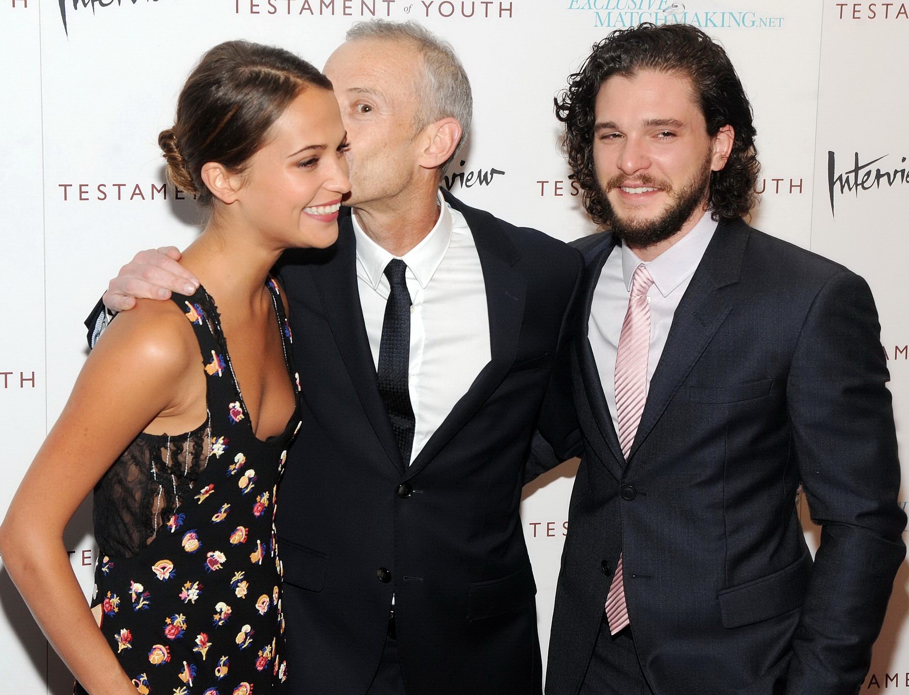 Alicia Vikander shows cleavage  side boob attending the Testament of Youth premi #75162249