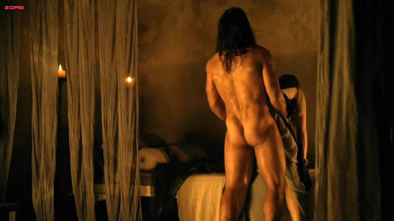 Lucy Lawless fucking hard from behind and exposing her big boobs and hairy pussy