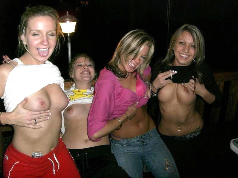 Hot Drunk College Girls Flashing In Public #76397005