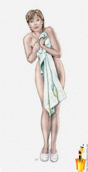 Undressed famous celebrities in cartoon style #69715126