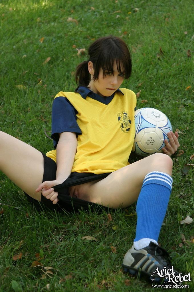 Rebel cutie plays soccer! #67611647