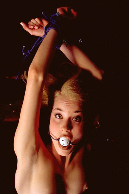 Lovely blonde tightly bound in dungeon setting #72227512
