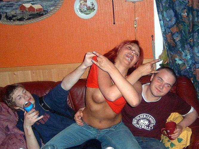 Photos of horny drunk sluts flashing their tits #76398170
