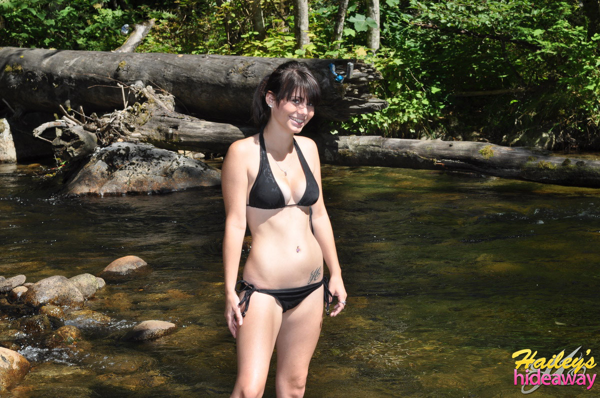 Big boob teen in bikini at river #73138685