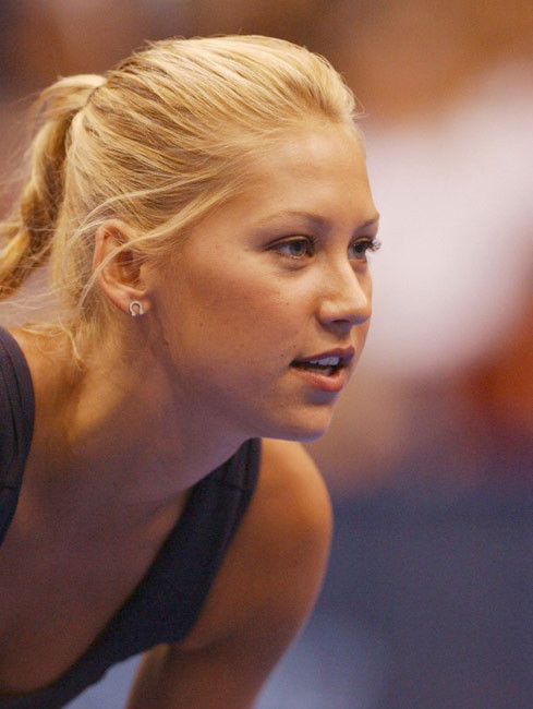 Celebrity great babe Anna Kournikova great ass in tight lingerie #75404376