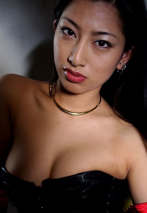 Horny asian babe Ran Asakawa in leather shows tits #69776317