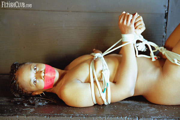 Ebony sub gets tied up good #72216649