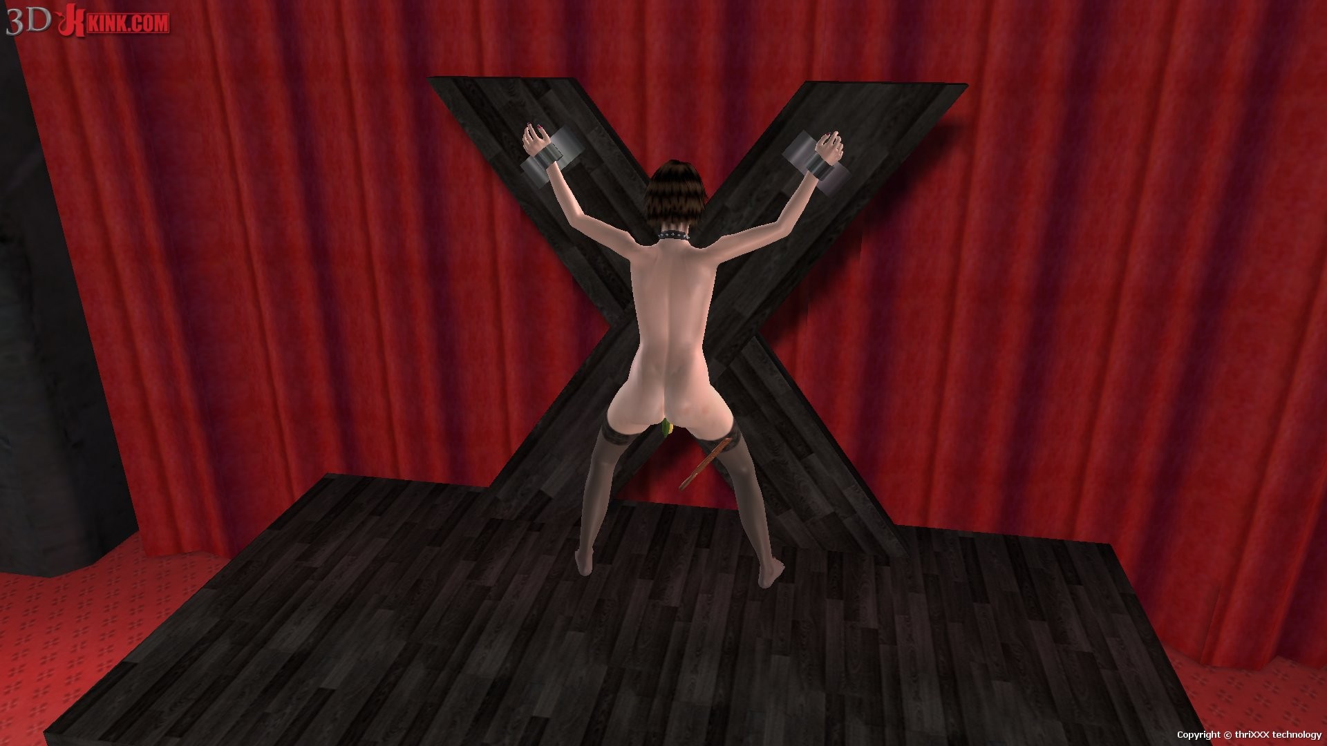 ¡Caliente acción de sexo bdsm creado en el juego de sexo virtual fetiche 3d!
 #69590549