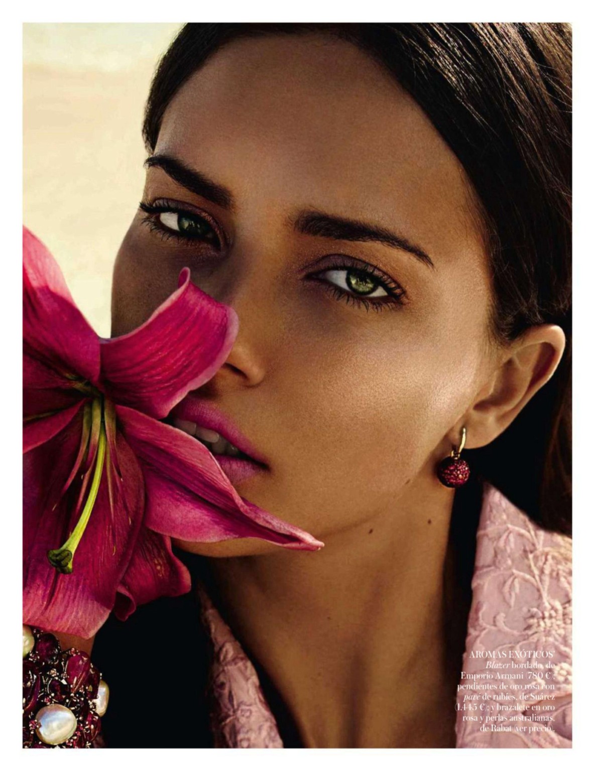 Adriana Lima having a respect very heat in Vogue Spain photoshoot
