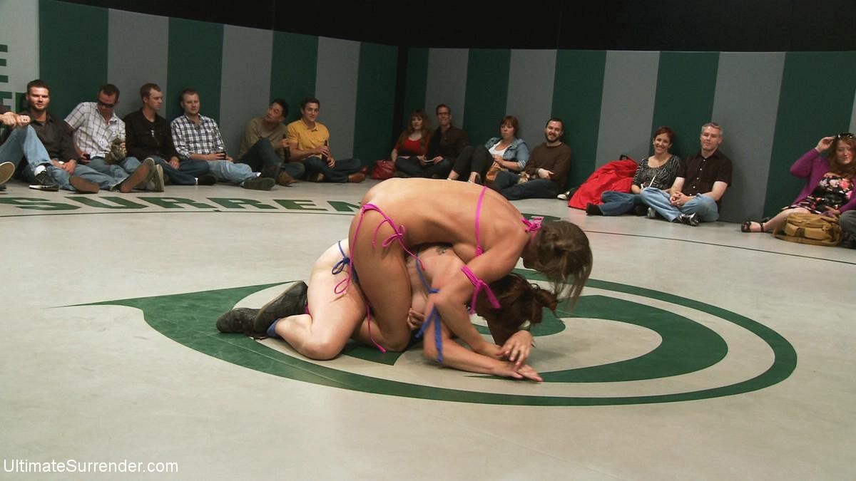Group of babes in lesbian wrestling in front of live audience #76484581