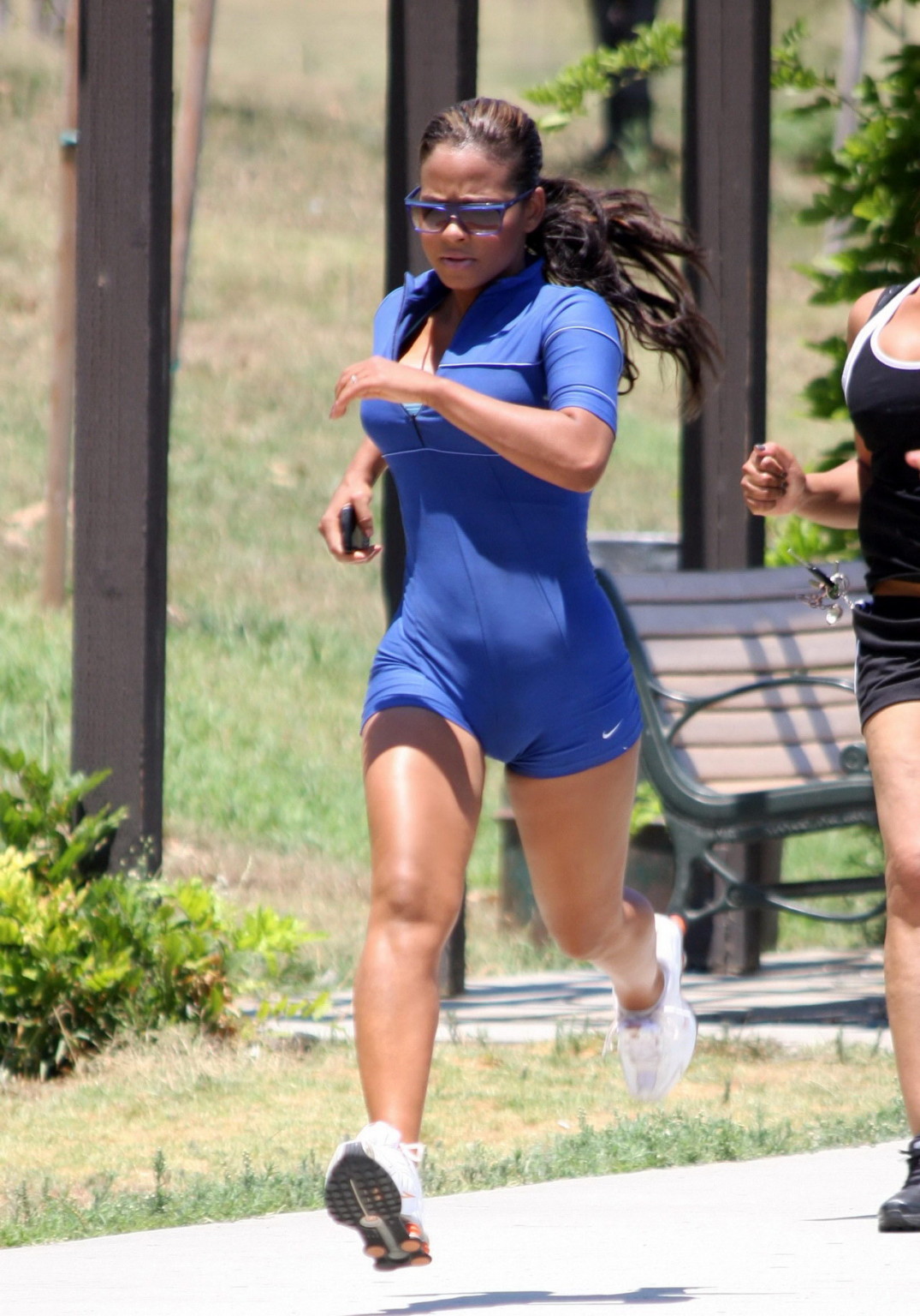 Christina Milian showing off her sexy body working out in skin-tight spandex out #75339920