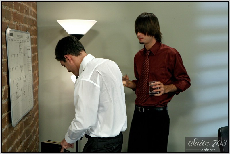 Two hot young gay studs fucking hardcore in the office #76984025