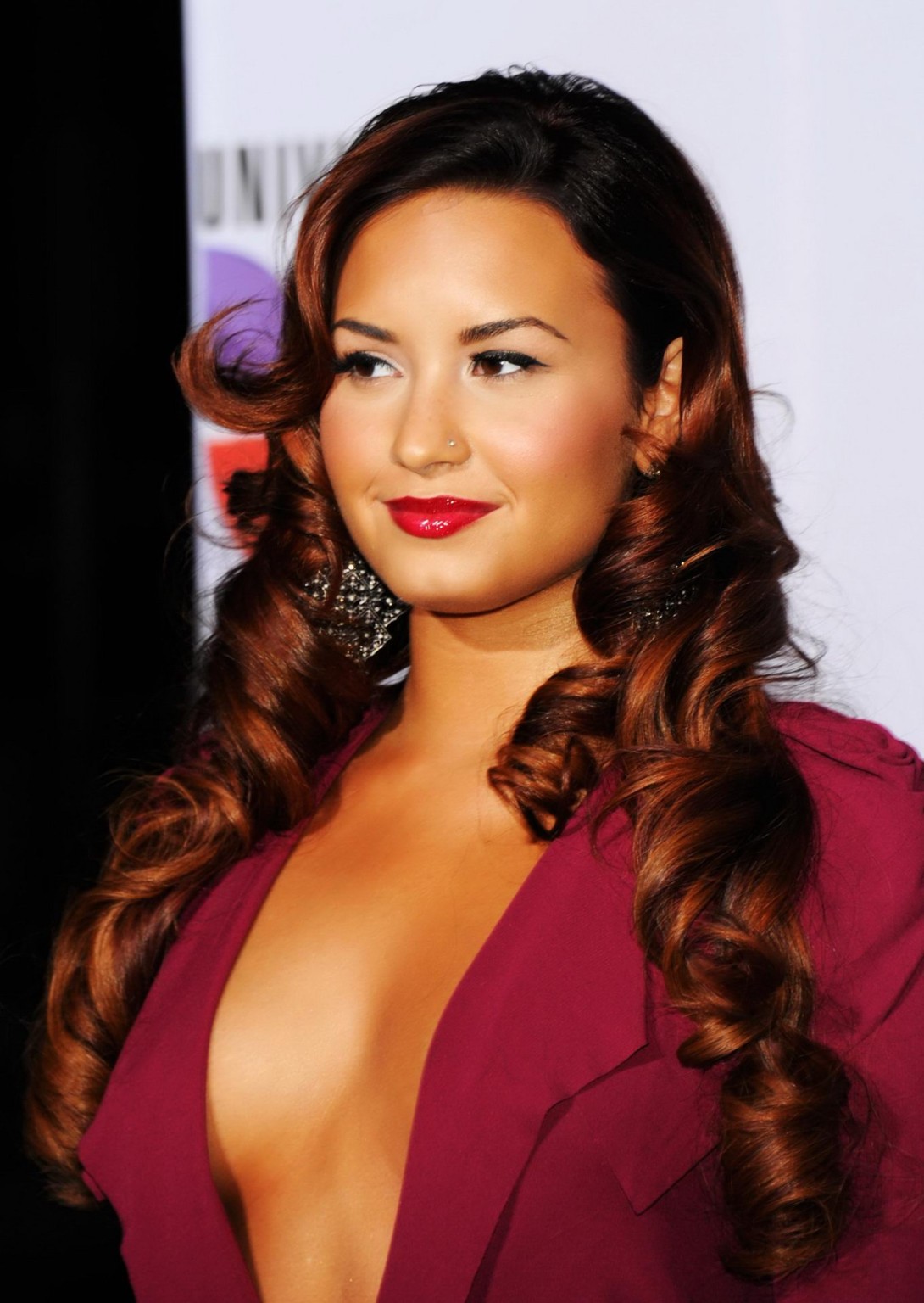 Demi Lovato braless showing side-boob at 12th Annual Latin Grammy Awards #75282850