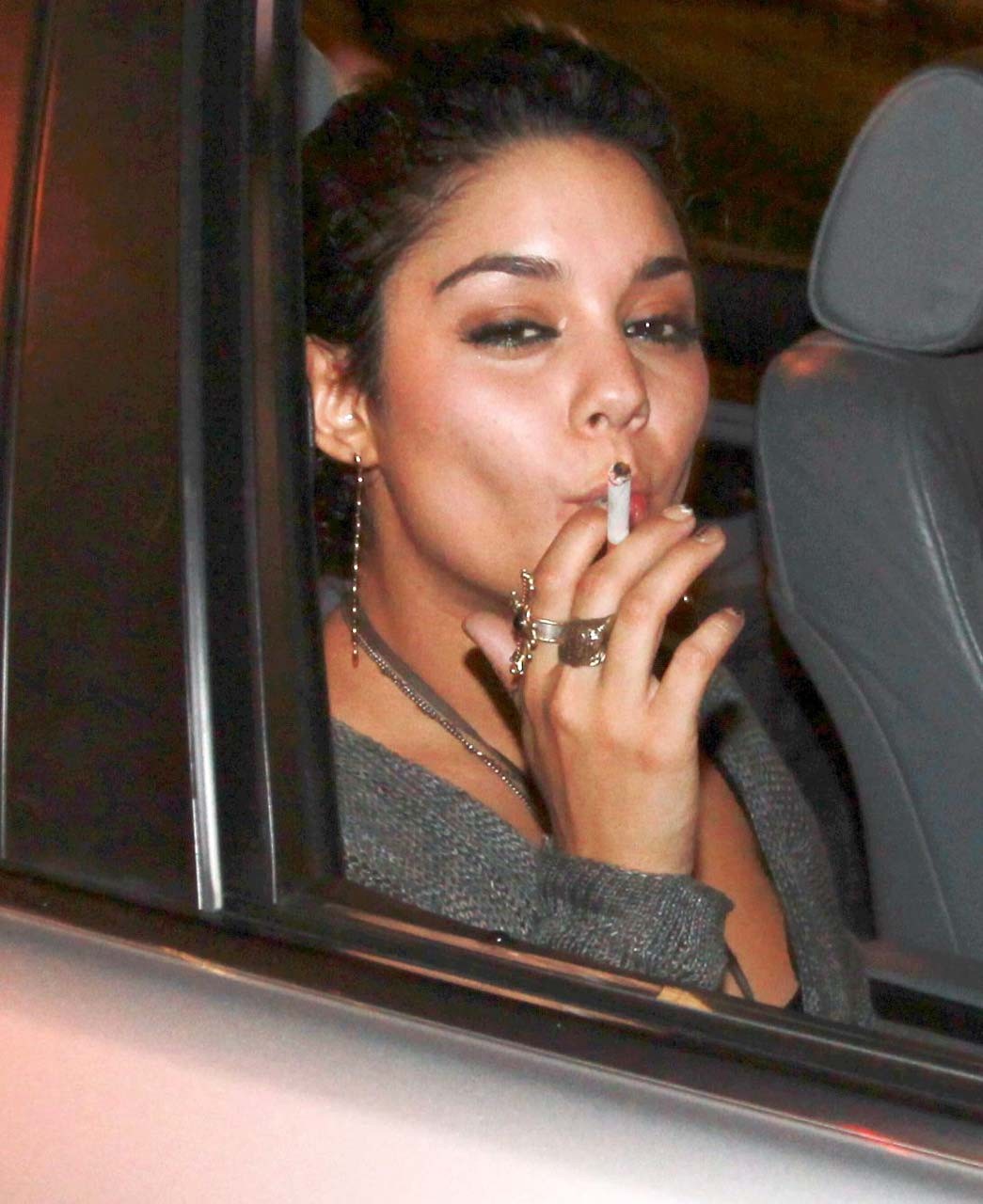 Vanessa Hudgens looking very drung and exposing nice black bra #75294641