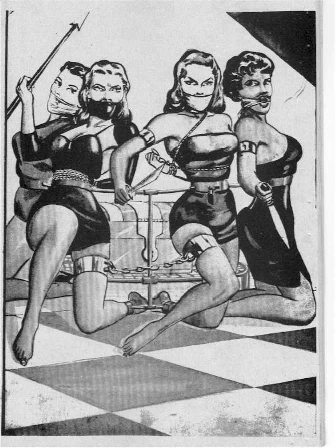 Vintage mujeres en el arte de la servidumbre duro
 #69721895