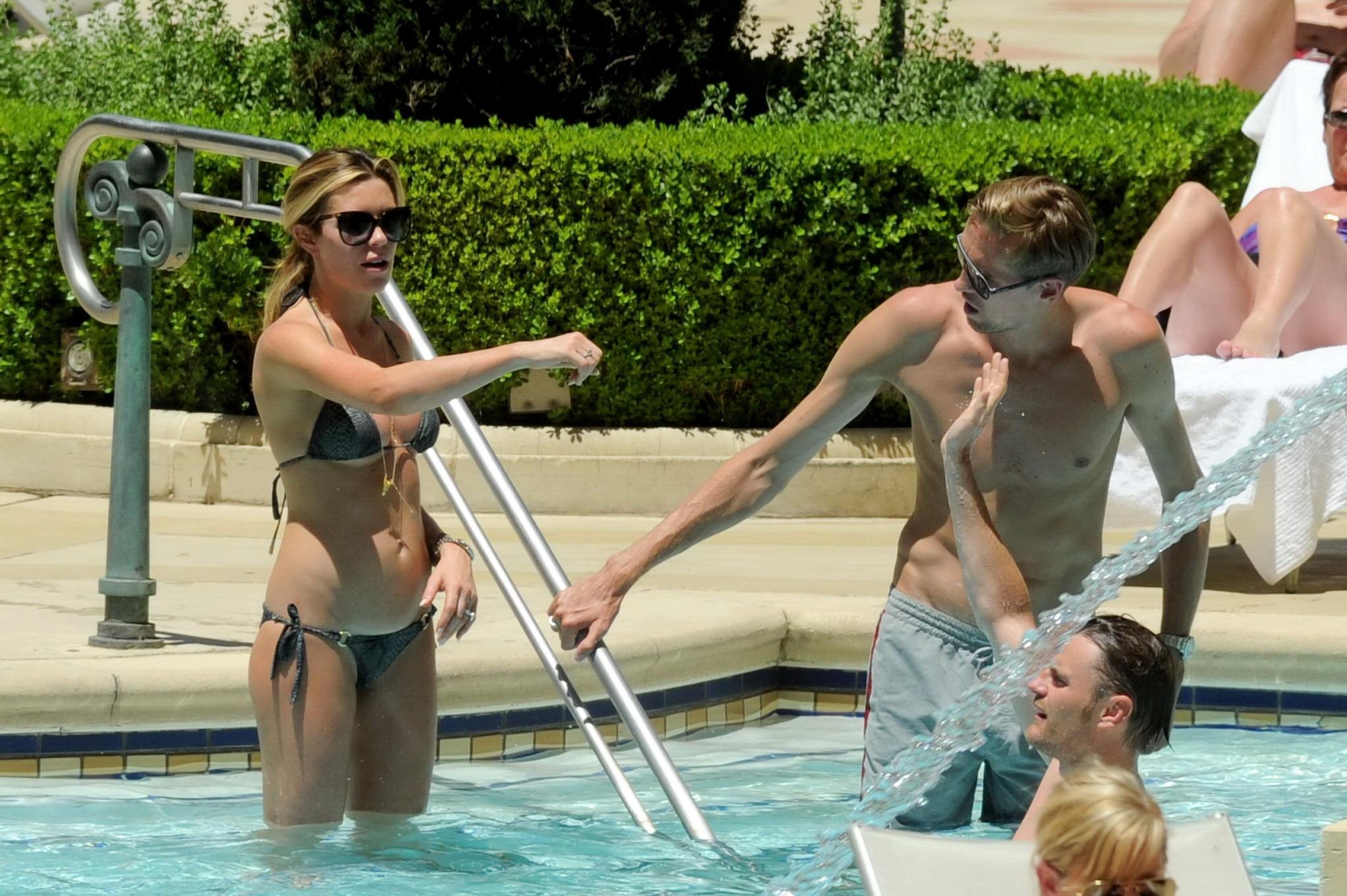 Abigail Clancy showing off her bikini body at the pool in Las Vegas #75193919
