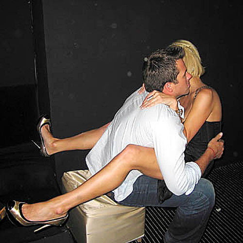 Paris Hilton performing lap dance for her boyfriend in public and showing tits a #75394629