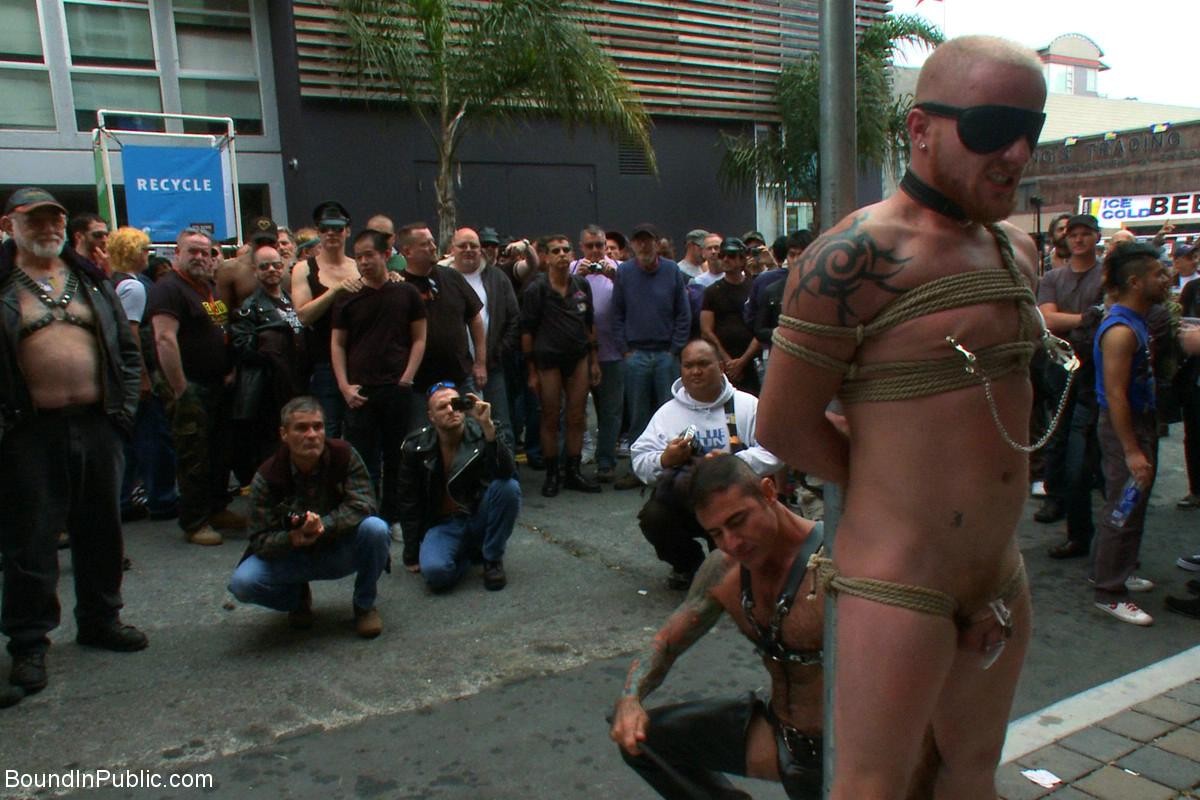 Slave gay gets tied, stripped, abused and humiliated in public #76951260