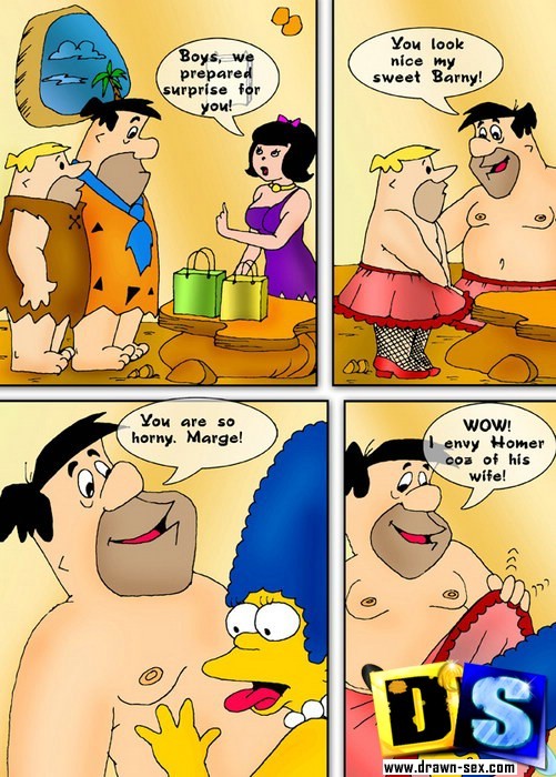 Simpsons e flintstones in un ammasso di sesso selvaggio
 #69607538