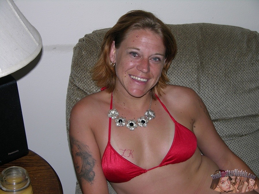 Trailer park soccer mom strips bikini and spreads nude #67574276