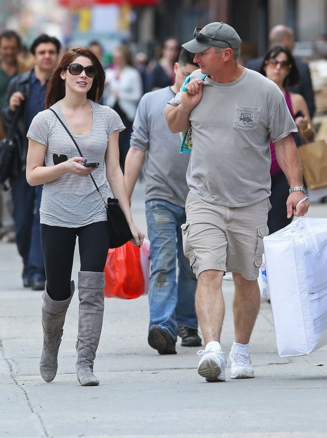 Ashley Greene going shopping in Soho wearing  tights  fuckme boots #75312225