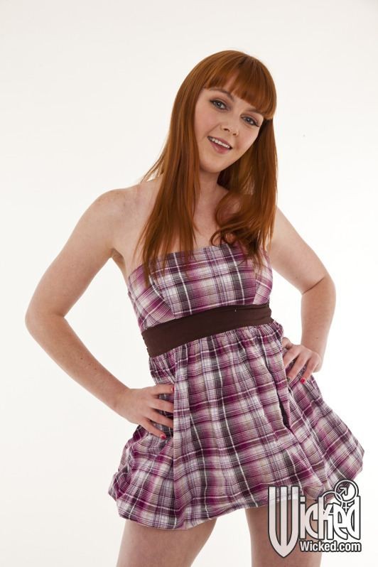 Redhead Marie McCray gets screwed in her cute plaid dress #74421687