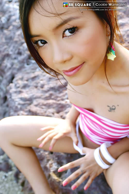 Adorable young asian naked at the beach #70030115