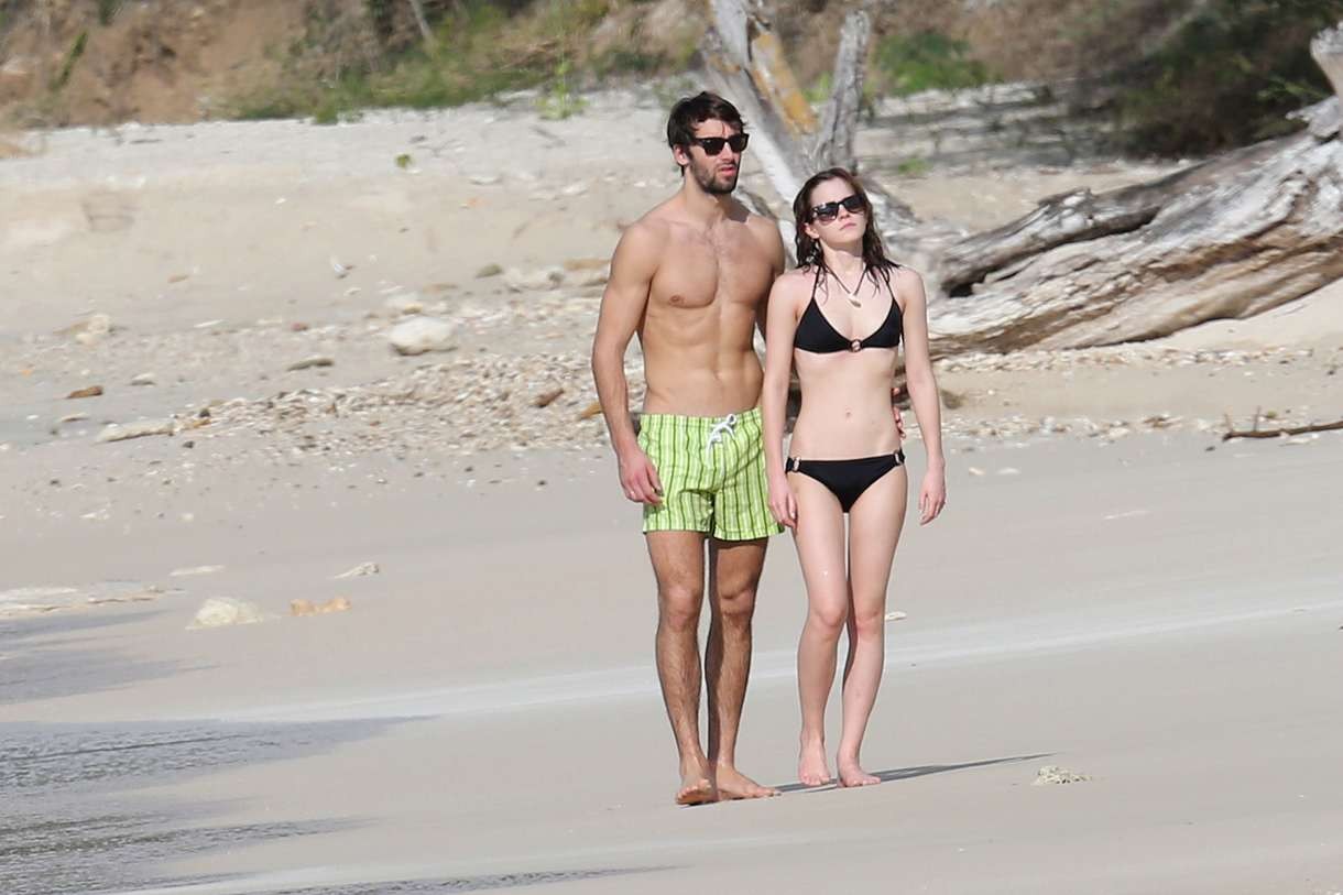 Emma Watson cute in bikini being caught with boyfriend  #73146094