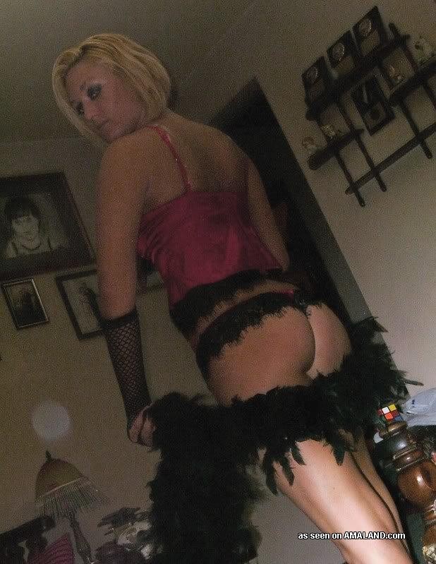 Slutty MILF in lingerie flashing her nice tits #75456178