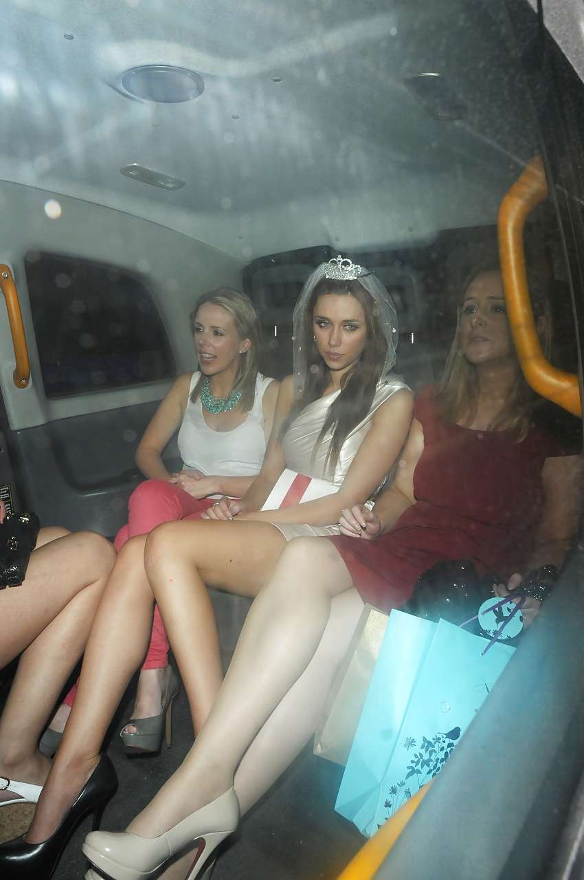 Una Healy flashing her colorful panties upskirt in car #75261423