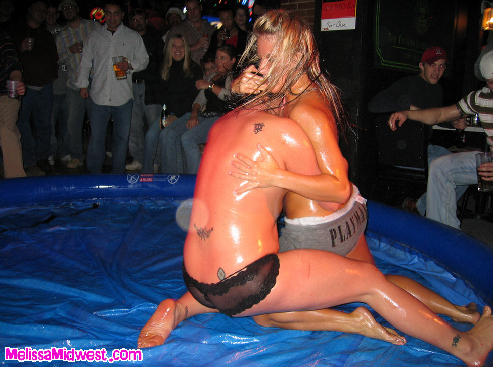 Melissa Midwest oil wrestling at the bar #67227526
