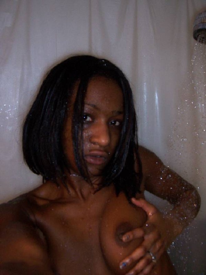 Sexy black teen in shower #73371869