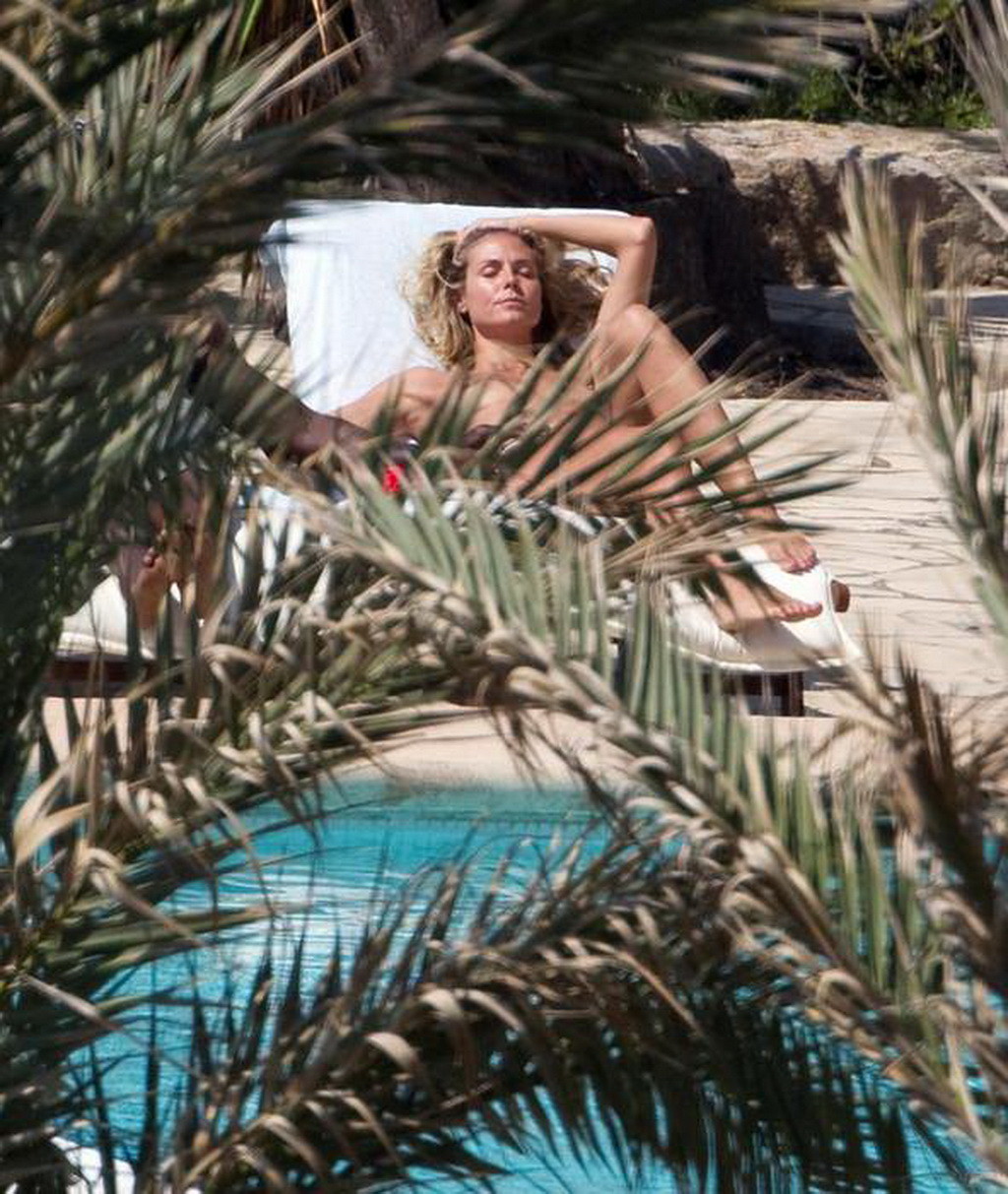 Heidi Klum caught sunbathing topless on vacation in Ibiza #75293237