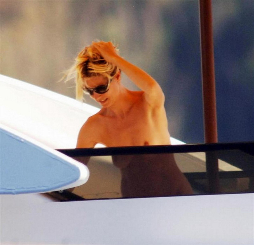 Heidi Klum caught sunbathing topless on vacation in Ibiza #75293274