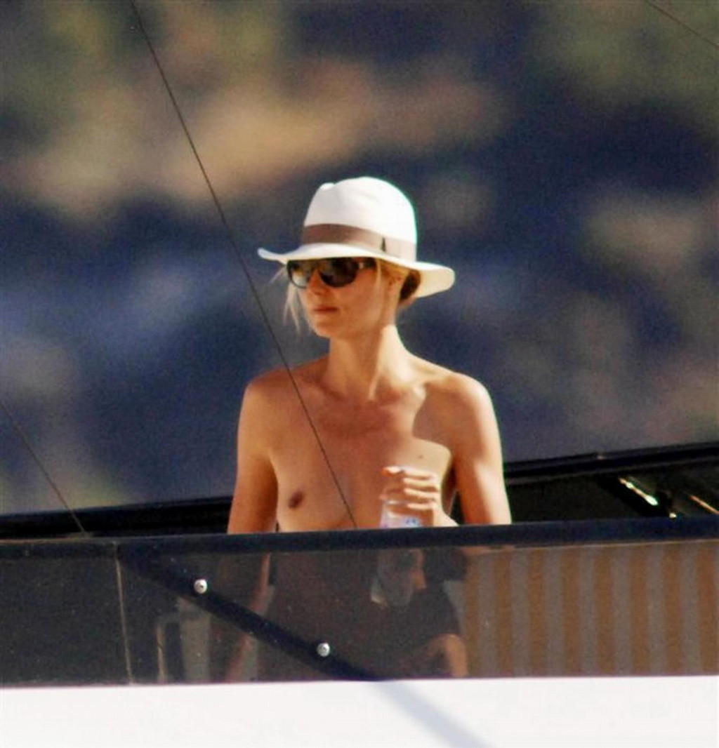 Heidi Klum caught sunbathing topless on vacation in Ibiza #75293298