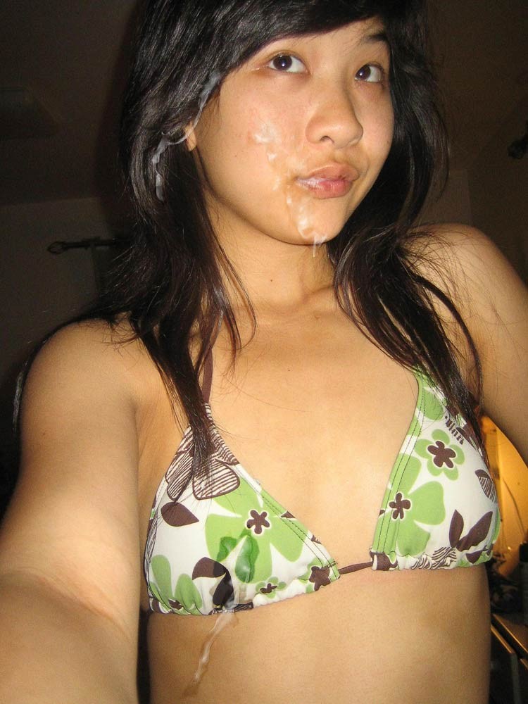 Real amateur Asian teen girlfriend facial cumshots #69949424